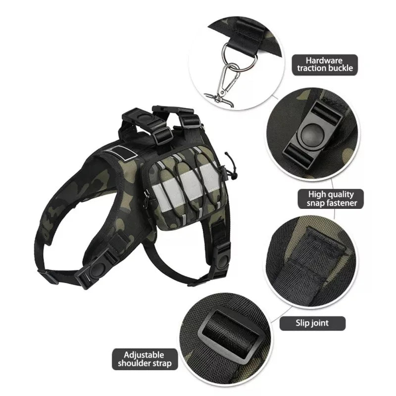 Tactical Dog Harness Backpack
