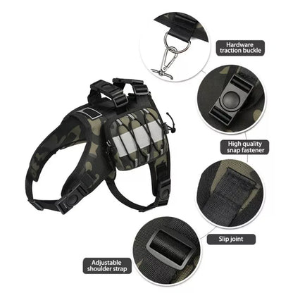 Tactical Dog Harness Backpack
