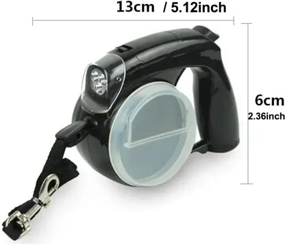 Retractable Dog Leash with Light for Night