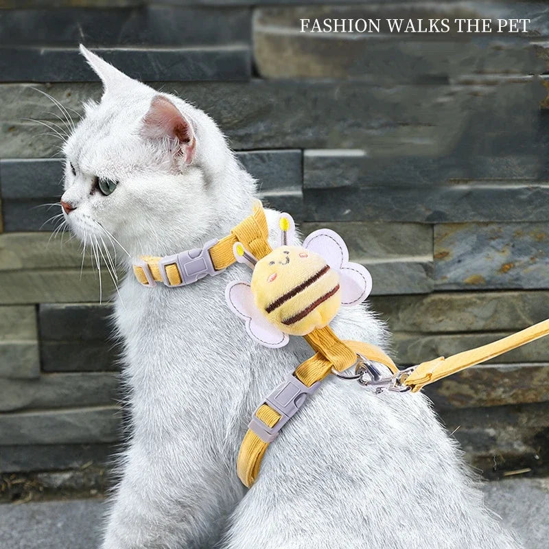 Cat Adjustable Harness Leash Collar